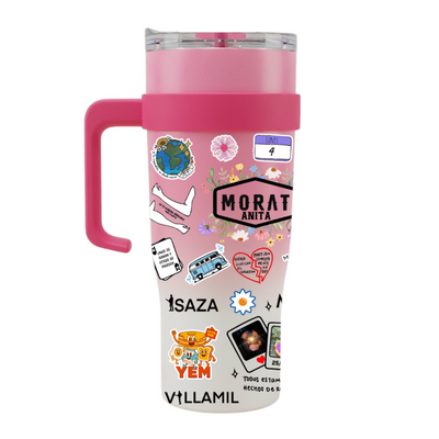 Vasos Térmico 1300ml | Rosa Degradado | Morat | Hecho de recuerdos | Anita
