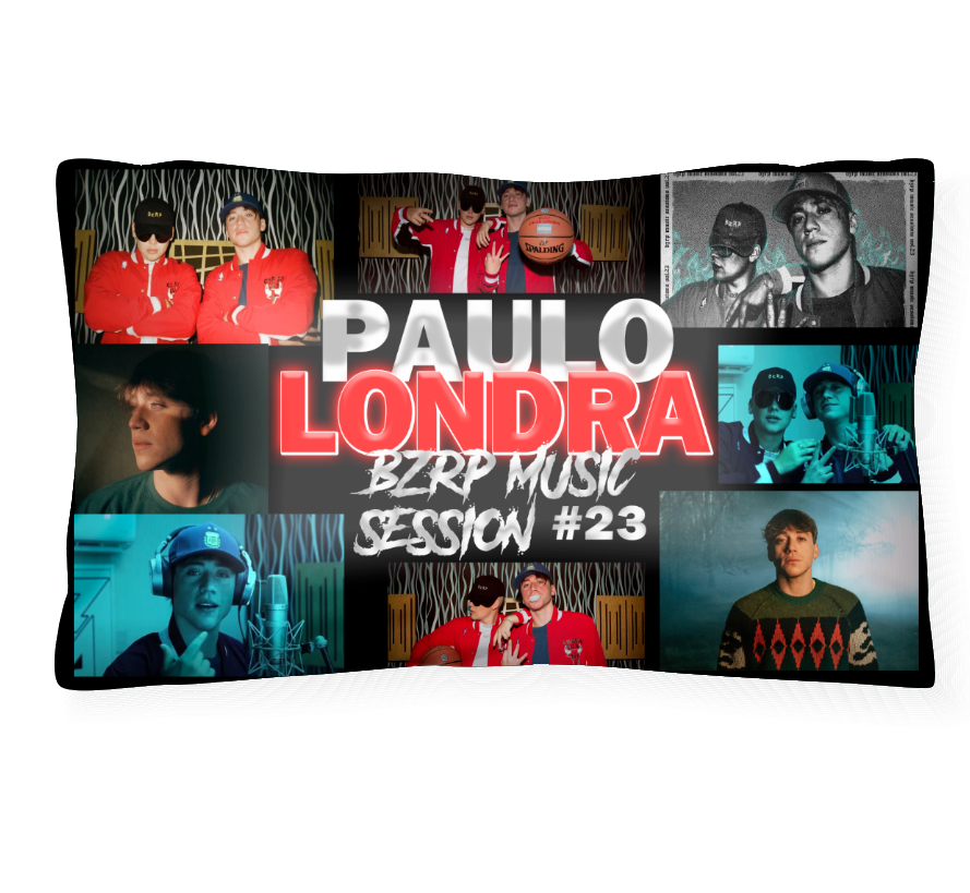 Almohada | Full Sublimación | Paulo Londra x BZRP | Collage