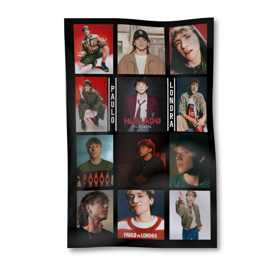 Manta de Franela | Full Personalizado | Paulo Londra | Collage
