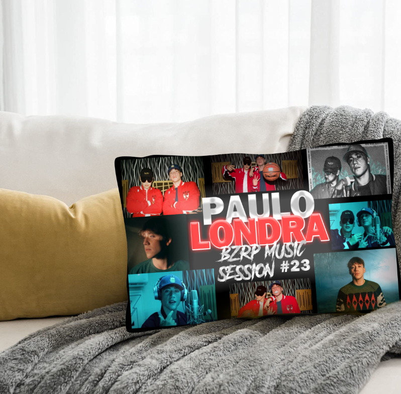 Almohada | Full Sublimación | Paulo Londra x BZRP | Collage