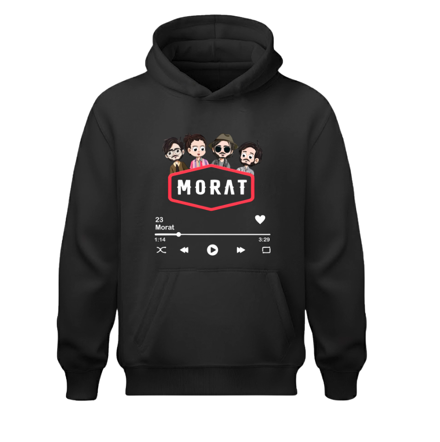 Sudadera | Negra | Morat | 23 | Rostros animados