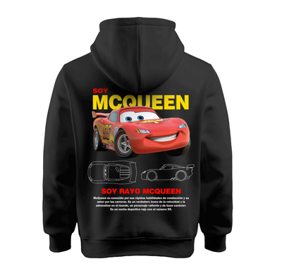 Sudadera | Negra | Cars 2 | Soy McQueen | inicial D