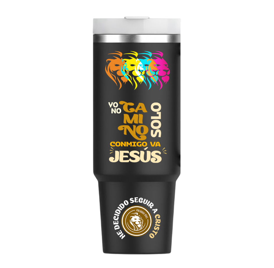 Vasos Térmico 1300ml | Negro | Palabra Miel | figuritas | opción 1