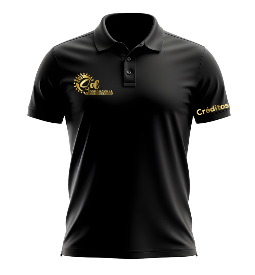 Polo Personalizada | Negro | SERVI Sol Financiera S.A.