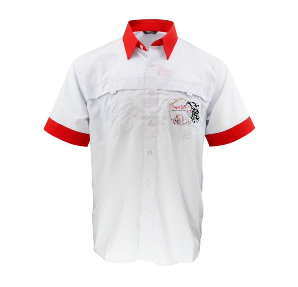 Camisa Personalizada | Blanco y rojo | Siempre Bella