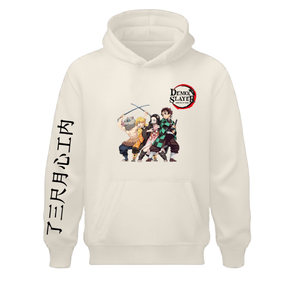 Sudadera | Beige | Demon Slayer | Collage personajes