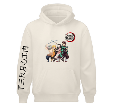 Sudadera | Beige | Demon Slayer | Collage personajes