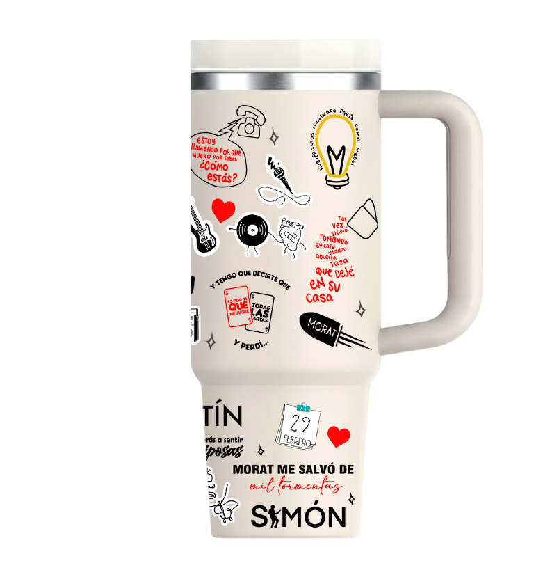 Vasos Térmico 1300ml | Beige | Morat | Lo mejor de Morat | figuritas 2 | Faby