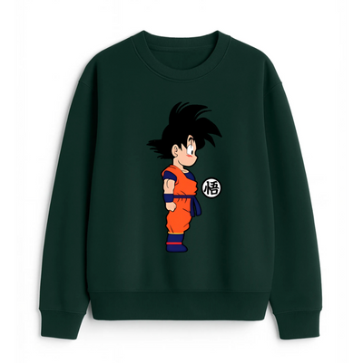Sudadera | Cuello redondo | Verde Botella | Para pareja | Dragon Ball Z | Goku