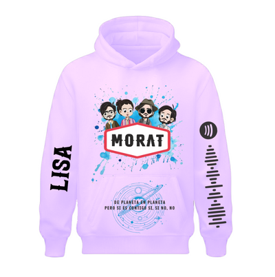 Sudadera Personalizada | Lila | Morat | Nunca al revés | Lisa