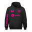 Sudadera | Negro | FC BARCELONA | Logo rosa