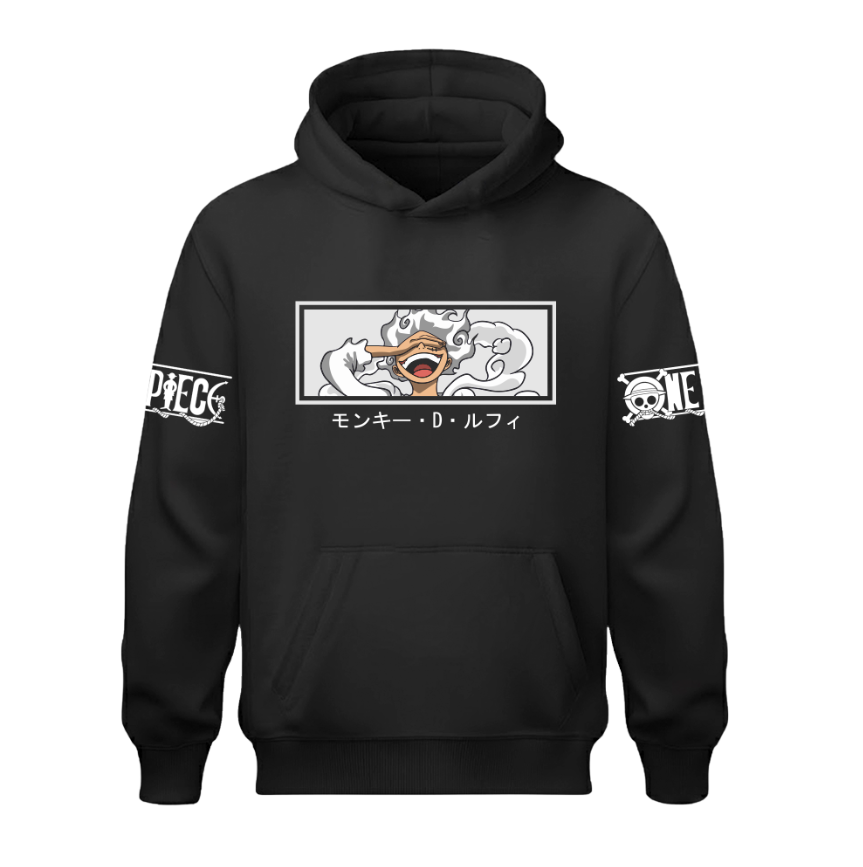 Sudadera | Negra | One Piece | Monkey D. Luffy | Gear 5