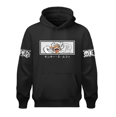 Sudadera | Negra | One Piece | Monkey D. Luffy | Gear 5