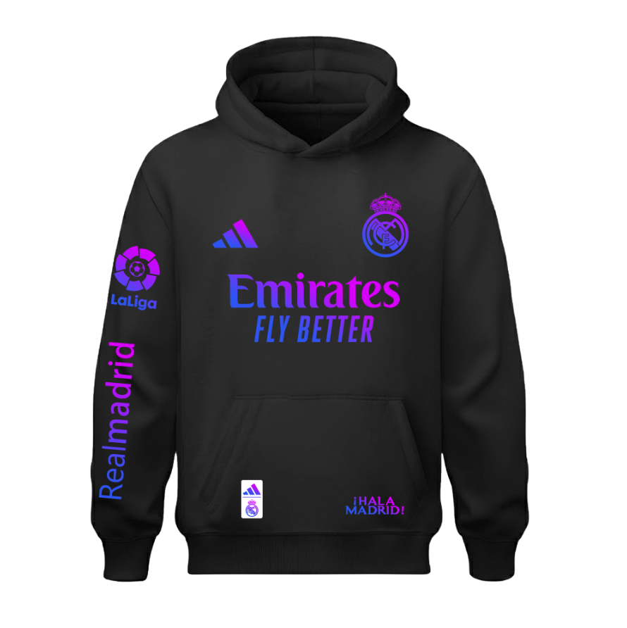 Sudadera | Negra | Real Madrid | tonos degradado | Ronaldo