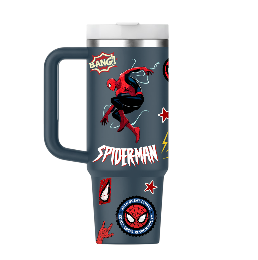 Vaso Térmico 1300ml | Azul Marino | Spider-Man | Collage 1