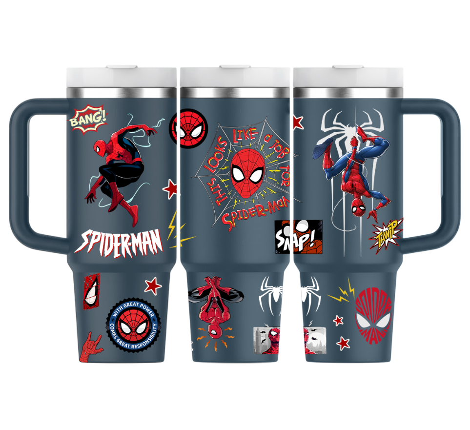 Vaso Térmico 1300ml | Azul Marino | Spider-Man | Collage 1