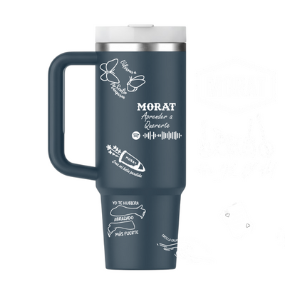 Vaso Térmico 1300ml | Azul Marino | MORAT | Figuritas blancas