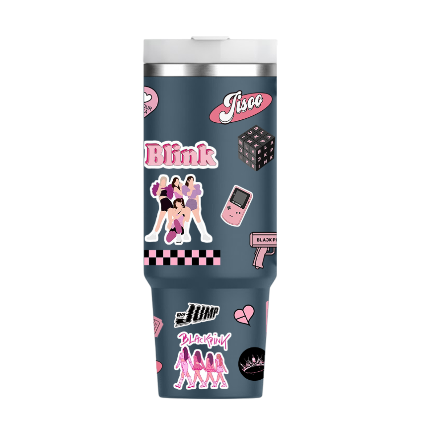 Vaso Térmico 1300ml | Azul Marino | Black Pink | Figuritas 1