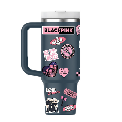Vaso Térmico 1300ml | Azul Marino | Black Pink | Figuritas 1