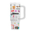 Vaso Térmico 1300ml | Gris Claro | Morat | COLLAGE figuritas coloridas 2 | Monica
