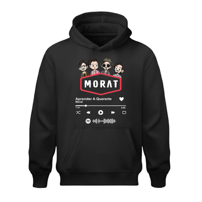 Sudadera Morat | Negro | Aprender A Quererte | Spotify code