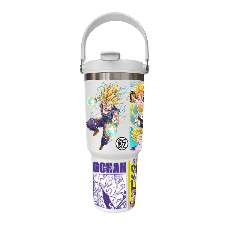 Vaso Térmico 1300ml | Blanco | Gohan SSJ2 Y BEAST | Collage 1