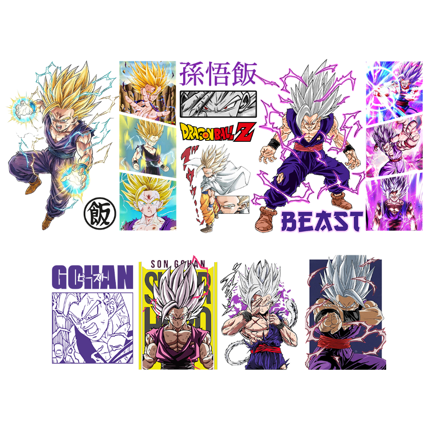 Vaso Térmico 1300ml | Blanco | Gohan SSJ2 Y BEAST | Collage 1