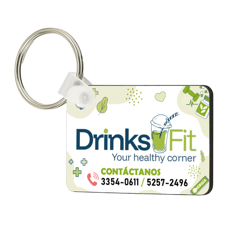 Llavero Personalizado | DrinkFit | Logo | contactos