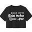 Playera Morat | Negra | Crop Top | Firmas