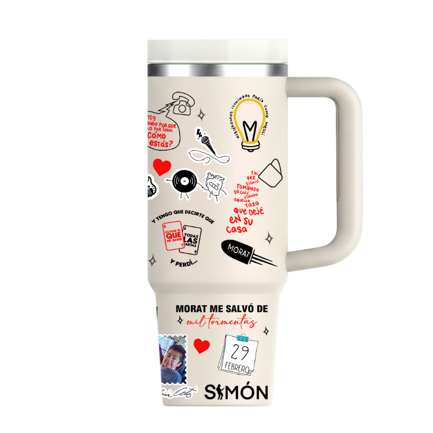 Vasos Térmico 1300ml | Beige | Morat | Lo mejor de Morat | figuritas | 3 Fotitos