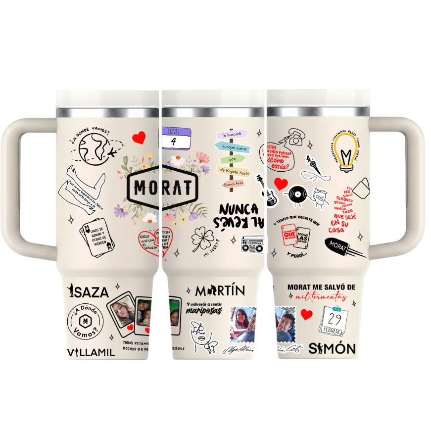Vasos Térmico 1300ml | Beige | Morat | Lo mejor de Morat | figuritas | 3 Fotitos