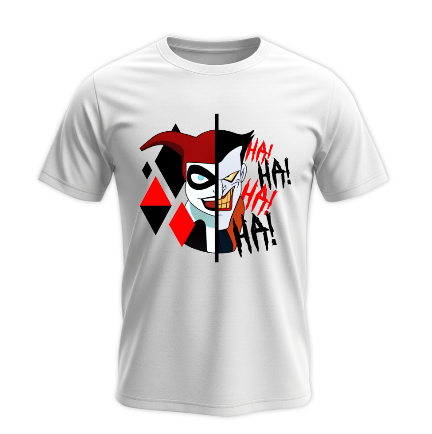 Playera | Blanca| Para pareja | Joker y Harley