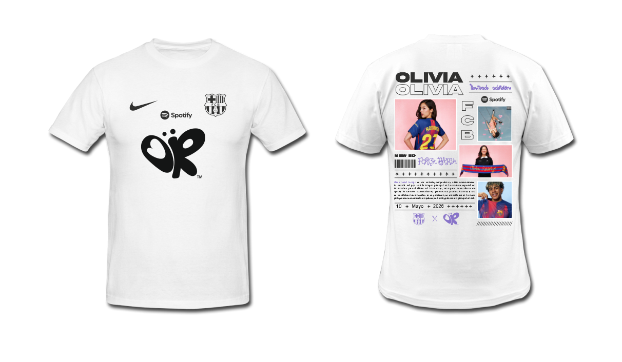 Playera | Blanca| FCB X Olivia Rodrigo| OR