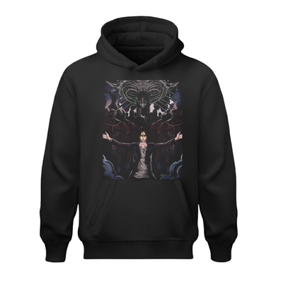 Sudadera OVERSIZE | Negra | Eren Jaeger | Attack on Tita