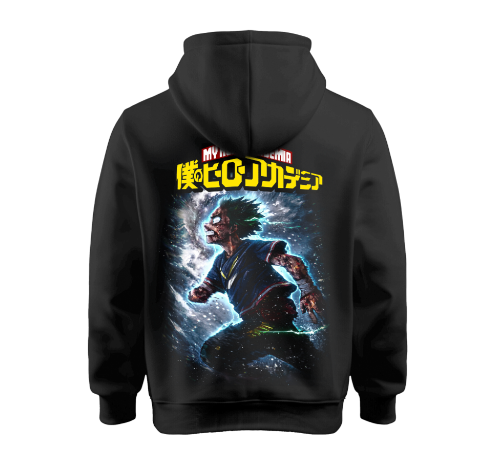 Sudadera | Negra | My Hero Academia| Izuku Midoriya