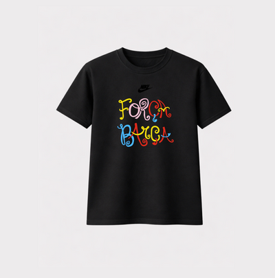 Playera | Negra| Over| FCB x Olivia
