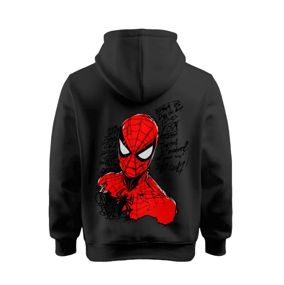 Sudadera | Negra | Spider-Man | Arte Urbano
