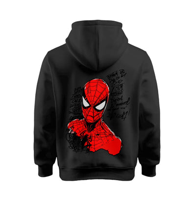 Sudadera | Negra | Spider-Man | Arte Urbano