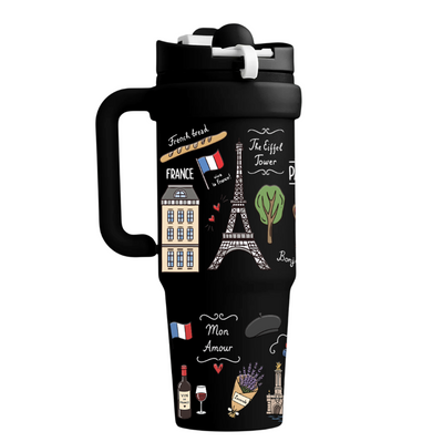 Vasos Térmico 900ml | Negro | Trendy | Paris Francia