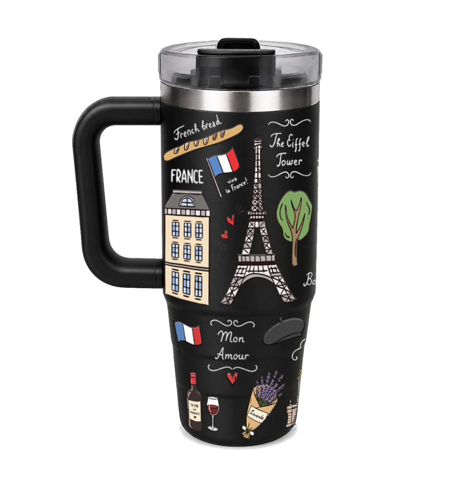 Vasos Térmico | 900ml | Negro | Paris Francia