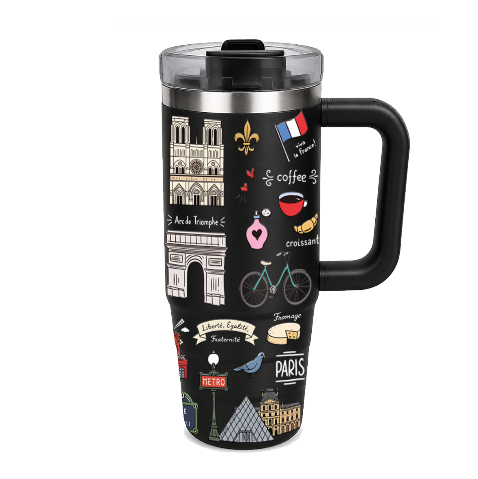 Vasos Térmico | 900ml | Negro | Paris Francia