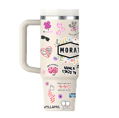 Vasos Térmico 1300ml | Beige | Morat | Lo mejor de Morat | figuritas | Fotito con fecha