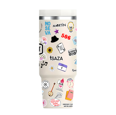 Vasos Térmico 1300ml | Beige | Morat | Lo mejor de Morat | figuritas | Fotito con fecha