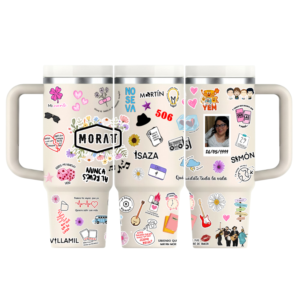 Vasos Térmico 1300ml | Beige | Morat | Lo mejor de Morat | figuritas | Fotito con fecha