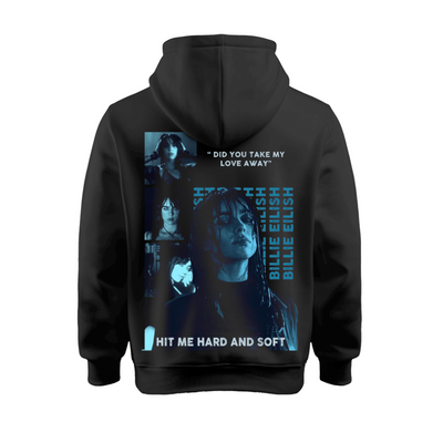 Sudadera | Negra | Billie Eilish | Colllage | Hit me hard and soft | Blue