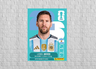Cuadro Metálico Panini Personalizado | Mundial 2026| Messi