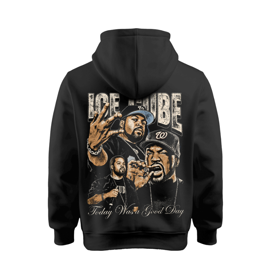 Sudadera | Negra | Ice Cube | Collage