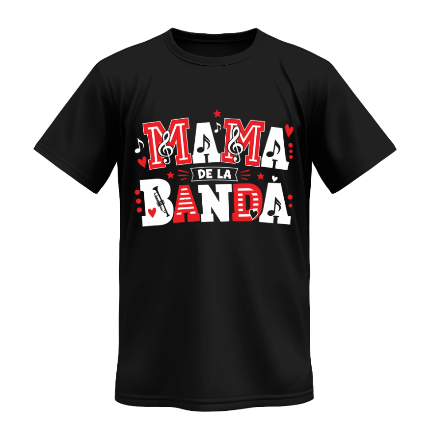 Playera | Negra | mamá de la banda