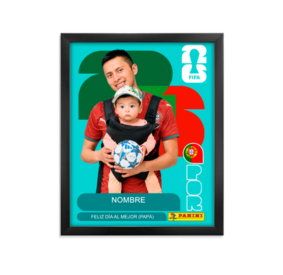 Cuadros con marco | Personalizados |  Cromo de Panini | Dia del Padre