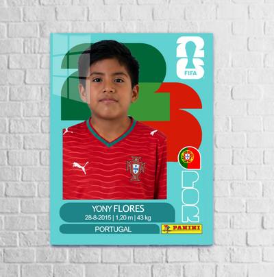 Cuadro Metálico Panini Personalizado | Cromo de Panini | Yony Flores